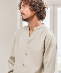 ms5090- STRETCH BAND COLLAR SKIPPER SHIRTS シャツ