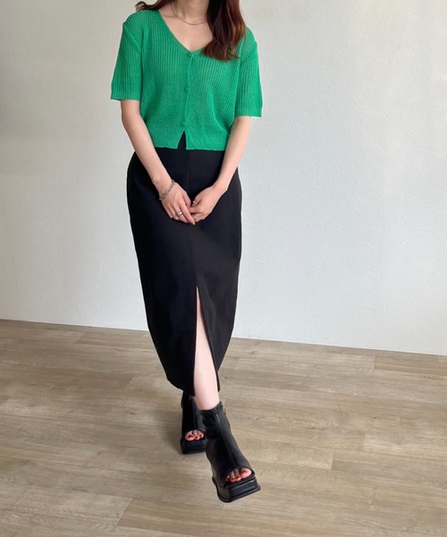 ISOOK(アイスー)の「【ZOZOTOWN限定】Color linen skirt / カラーリネンスカート(スカート・レディース・ブラック/イエロー/オレンジ・FREE)」の6枚目の写真