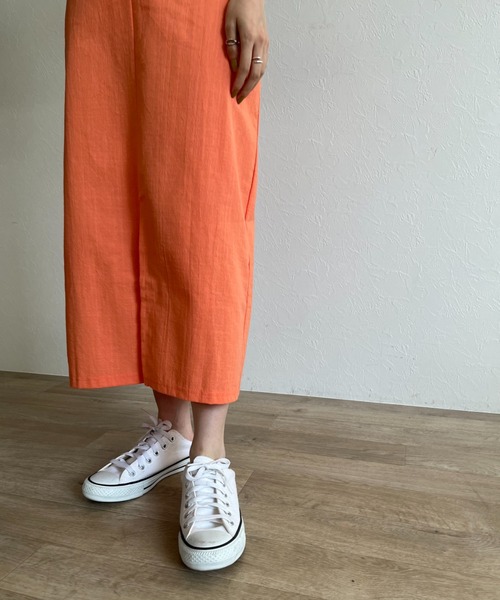ISOOK(アイスー)の「【ZOZOTOWN限定】Color linen skirt / カラーリネンスカート(スカート・レディース・ブラック/イエロー/オレンジ・FREE)」の7枚目の写真
