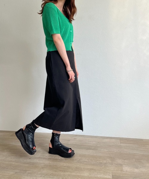 ISOOK(アイスー)の「【ZOZOTOWN限定】Color linen skirt / カラーリネンスカート(スカート・レディース・ブラック/イエロー/オレンジ・FREE)」の9枚目の写真