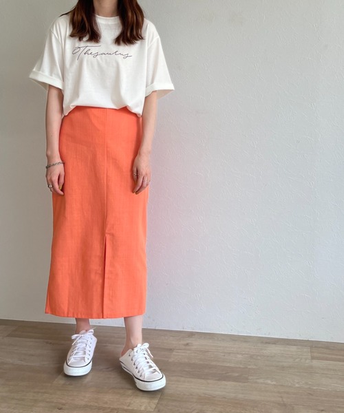 ISOOK(アイスー)の「【ZOZOTOWN限定】Color linen skirt / カラーリネンスカート(スカート・レディース・ブラック/イエロー/オレンジ・FREE)」の10枚目の写真