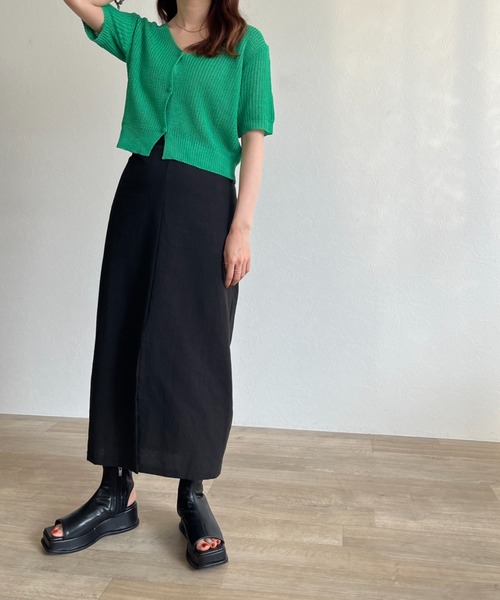 ISOOK(アイスー)の「【ZOZOTOWN限定】Color linen skirt / カラーリネンスカート(スカート・レディース・ブラック/イエロー/オレンジ・FREE)」の12枚目の写真