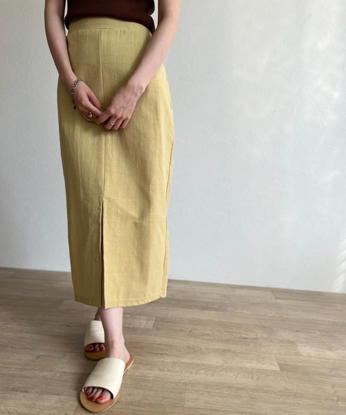 ISOOK(アイスー)の「【ZOZOTOWN限定】Color linen skirt / カラーリネンスカート(スカート・レディース・ブラック/イエロー/オレンジ・FREE)」の17枚目の写真