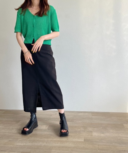 ISOOK(アイスー)の「【ZOZOTOWN限定】Color linen skirt / カラーリネンスカート(スカート・レディース・ブラック/イエロー/オレンジ・FREE)」の18枚目の写真
