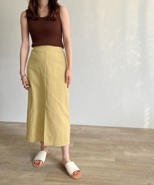 ISOOK(アイスー)の「【ZOZOTOWN限定】Color linen skirt / カラーリネンスカート(スカート・レディース・ブラック/イエロー/オレンジ・FREE)」の20枚目の写真