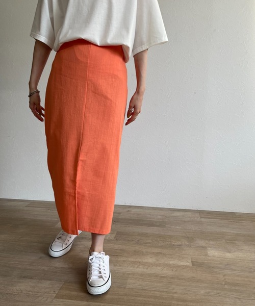 ISOOK(アイスー)の「【ZOZOTOWN限定】Color linen skirt / カラーリネンスカート(スカート・レディース・ブラック/イエロー/オレンジ・FREE)」の22枚目の写真