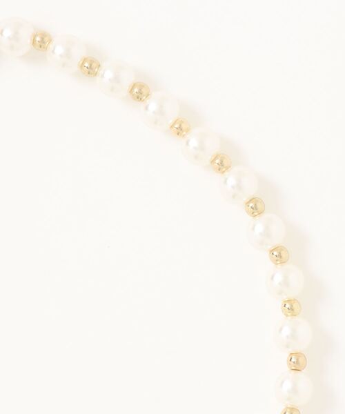 Fun & Daily（ファンアンドデイリー）の「F&D : パールハートショートネックレス（ネックレス・レディース・ゴールド・FREE）」の3枚目の写真