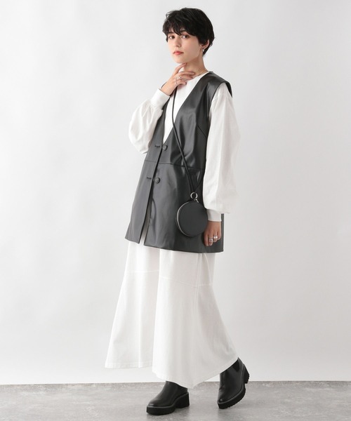 RAGEBLUE(レイジブルー)の「フレアカットワンピース(ワンピース・レディース・ホワイト/ブラック/ワインレッド・FREE)」の1枚目の写真