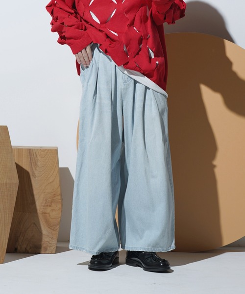 Aphlotus（アプロタス）の「ワイド バギーデニムパンツ（デニムパンツ・メンズ・ブラック/ブラック系その他/カーキ/テラコッタ/ライトインディゴブルー/ブラック系その他2/ホワイト系その他・MEDIUM/LARGE）」の17枚目の写真