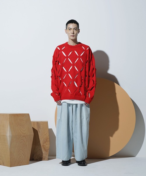 Aphlotus（アプロタス）の「ワイド バギーデニムパンツ（デニムパンツ・メンズ・ブラック/ブラック系その他/カーキ/テラコッタ/ライトインディゴブルー/ブラック系その他2/ホワイト系その他・MEDIUM/LARGE）」の19枚目の写真