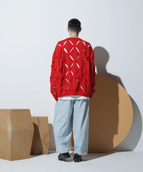 Aphlotus（アプロタス）の「ワイド バギーデニムパンツ（デニムパンツ・メンズ・ブラック/ブラック系その他/カーキ/テラコッタ/ライトインディゴブルー/ブラック系その他2/ホワイト系その他・MEDIUM/LARGE）」の10枚目の写真