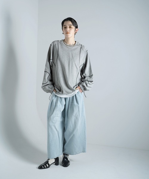 Aphlotus（アプロタス）の「ワイド バギーデニムパンツ（デニムパンツ・メンズ・ブラック/ブラック系その他/カーキ/テラコッタ/ライトインディゴブルー/ブラック系その他2/ホワイト系その他・MEDIUM/LARGE）」の12枚目の写真