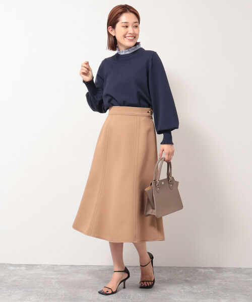 NOLLEY’S(ノーリーズ)の「ステッチフレアースカート(スカート・レディース・キャメル/ブラック/ブルー・36/38)」の20枚目の写真