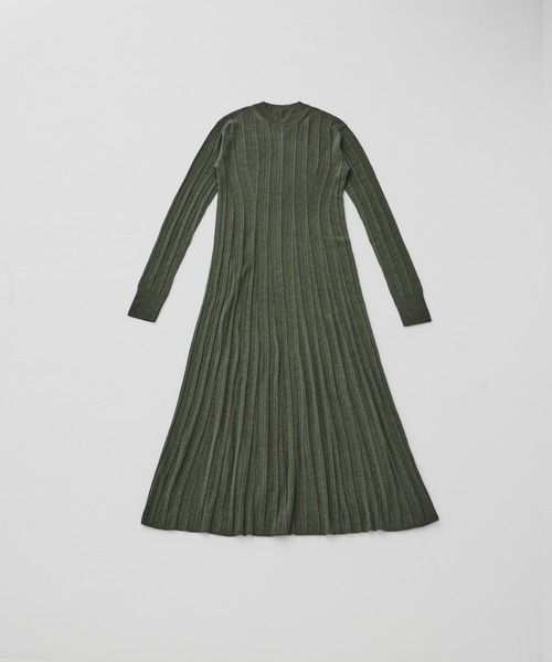 CEL ANSWER（シーイーエルアンサー）の「フレアロングニットワンピース（ワンピース・レディース・グリーン/ブラック・FREE）」の18枚目の写真