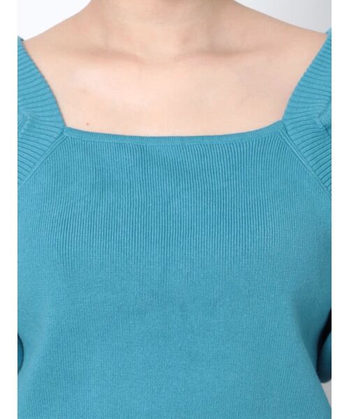 EMODA（エモダ）の「バックタイコンパクトトップ（ニット/セーター・レディース・ベージュ/ブルー/ブラック・FREE）」の15枚目の写真