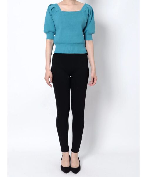 EMODA（エモダ）の「バックタイコンパクトトップ（ニット/セーター・レディース・ベージュ/ブルー/ブラック・FREE）」の18枚目の写真