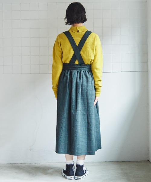 bulle de savon（ビュルデサボン）の「ウール/コットン check 吊り