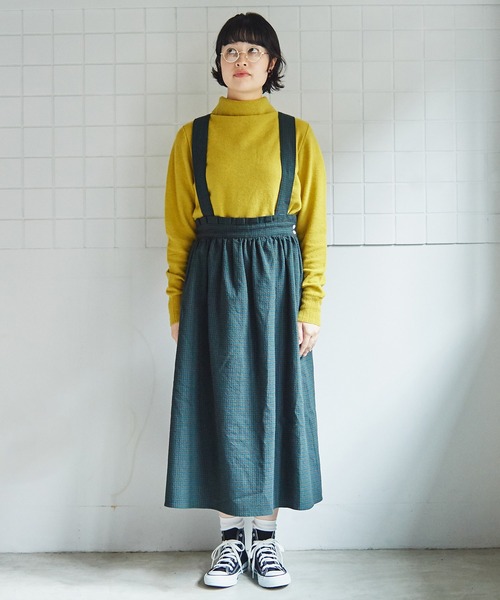 bulle de savon （ビュルデサボンShadow check スカート bulle de savon（ビュルデサボン）の「Shadow check スカート