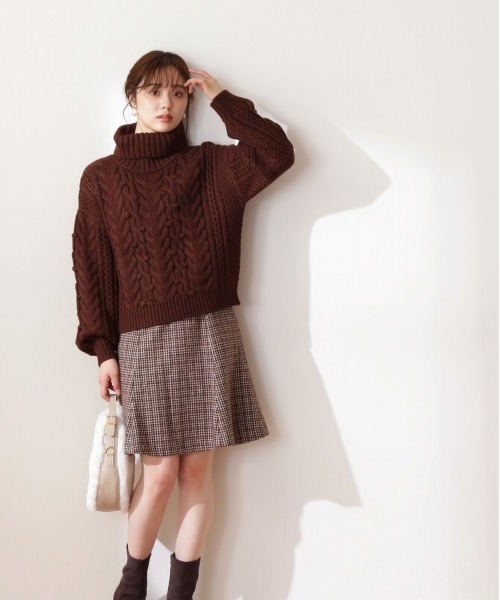 PROPORTION BODY DRESSING（プロポーションボディドレッシング）の「【美人百花11月号タイアップ 休井美郷さん着用商品】ビットベルトミニスカート / 1212220003（スカート・レディース・ブラウン/ベージュ系その他/ブラウン系その他・MEDIUM/SMALL/X-SMALL）」の18枚目の写真