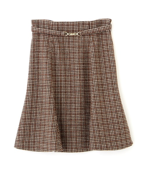 PROPORTION BODY DRESSING（プロポーションボディドレッシング）の「【美人百花11月号タイアップ 休井美郷さん着用商品】ビットベルトミニスカート / 1212220003（スカート・レディース・ブラウン/ベージュ系その他/ブラウン系その他・MEDIUM/SMALL/X-SMALL）」の4枚目の写真