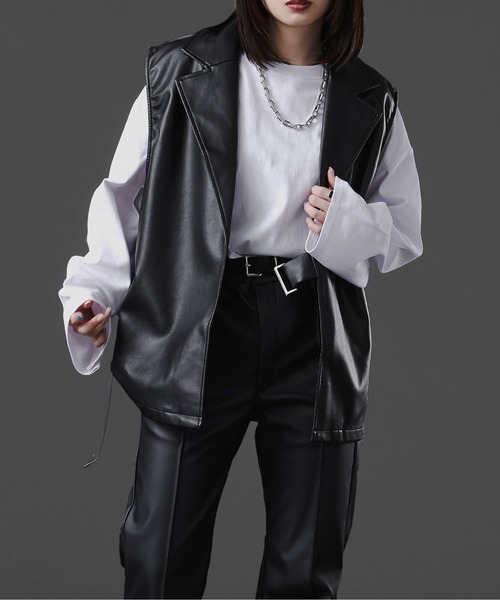 Ellno Loset(エルノロゼット)の「タイロッケンジレ(ベスト・メンズ・ブラック系その他/ブラック/ブルーグレー・MEDIUM/LARGE)」の2枚目の写真