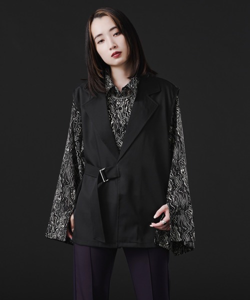 Ellno Loset(エルノロゼット)の「タイロッケンジレ(ベスト・メンズ・ブラック系その他/ブラック/ブルーグレー・MEDIUM/LARGE)」の16枚目の写真