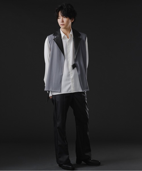 Ellno Loset(エルノロゼット)の「タイロッケンジレ(ベスト・メンズ・ブラック系その他/ブラック/ブルーグレー・MEDIUM/LARGE)」の17枚目の写真