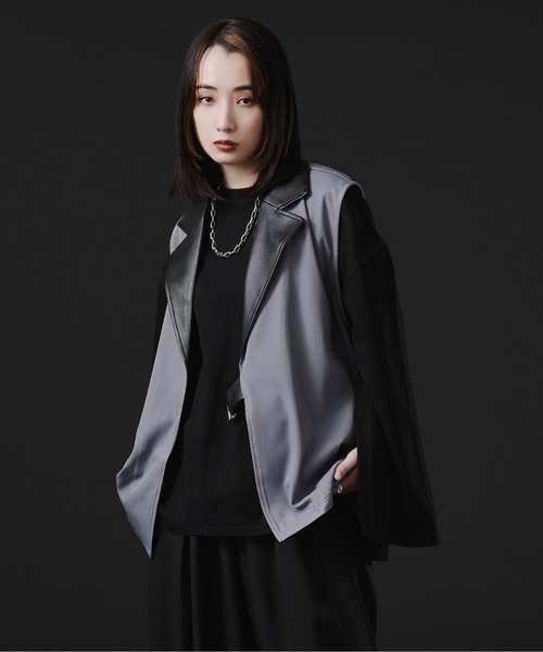 Ellno Loset(エルノロゼット)の「タイロッケンジレ(ベスト・メンズ・ブラック系その他/ブラック/ブルーグレー・MEDIUM/LARGE)」の5枚目の写真