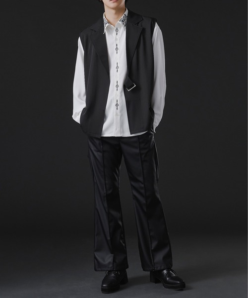 Ellno Loset(エルノロゼット)の「タイロッケンジレ(ベスト・メンズ・ブラック系その他/ブラック/ブルーグレー・MEDIUM/LARGE)」の12枚目の写真