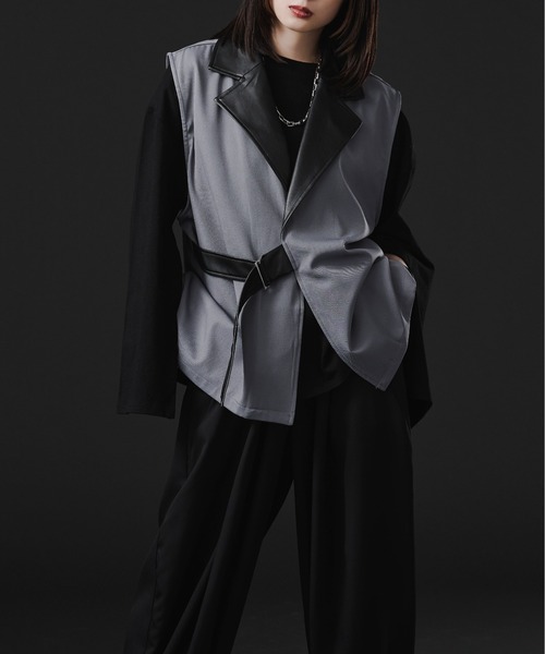 Ellno Loset(エルノロゼット)の「タイロッケンジレ(ベスト・メンズ・ブラック系その他/ブラック/ブルーグレー・MEDIUM/LARGE)」の20枚目の写真