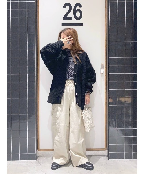 niko and...（ニコアンド）の「オリジナル2WAY巾着ショルダーバッグ（ショルダーバッグ・レディース・その他1/アイボリー/グリーン/ブラック/グレー/チャコール/セージグリーン・0）」の10枚目の写真