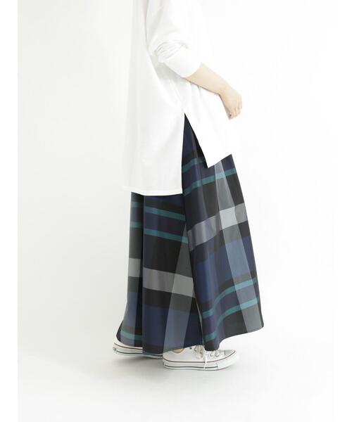 Samansa Mos2 blue(サマンサモスモスブルー)の「ビッグチェックスカート(スカート・レディース・ブラック/ベージュ/ネイビー・フリ-)」の22枚目の写真