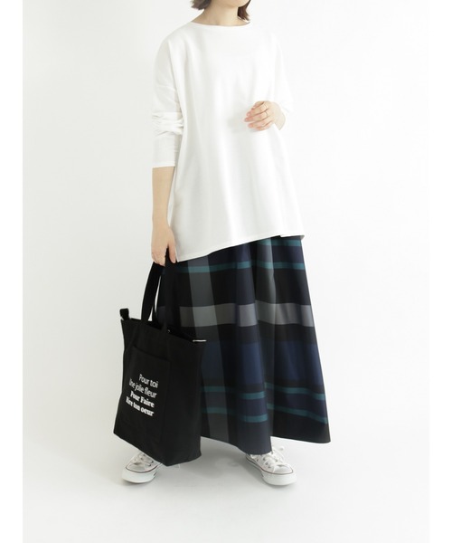 Samansa Mos2 blue(サマンサモスモスブルー)の「ビッグチェックスカート(スカート・レディース・ブラック/ベージュ/ネイビー・フリ-)」の10枚目の写真