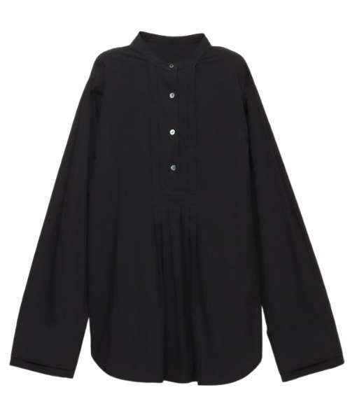 CREDONA（クレドナ）の「フロントタックデザインブラウス（シャツ/ブラウス・レディース・ブラック/オフホワイト・FREE）」の9枚目の写真