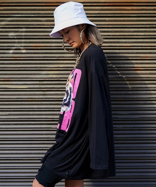 babyShoop(ベイビーシュープ)の「リアルタイガー長袖TOPS(Tシャツ/カットソー・レディース・ホワイト/ブラック・FREE)」の10枚目の写真