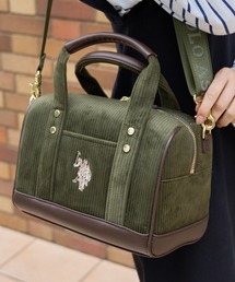 U.S. POLO ASSN.（ユーエスポロアッスン）の「【U.S. POLO ASSN.】コーデュロイ ミニボストン ※（ショルダーバッグ・レディース）」