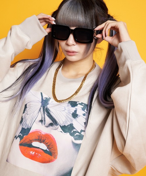 GALLIS ADDICTION（ガリスアディクション）の「GA SUEDE LIPS-PHOTO CREW（スウェット・メンズ・モカ/アイボリー/ブラック・M/L）」の19枚目の写真