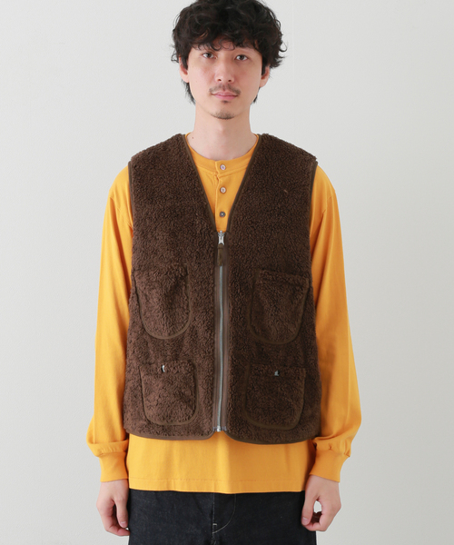 POP TRADING COMPANY(ポップトレーディングカンパニー)の「【POP TRADING COMPANY】harold reversible vest(ブルゾン・メンズ・ブラウン・LARGE/X-LARGE)」の3枚目の写真