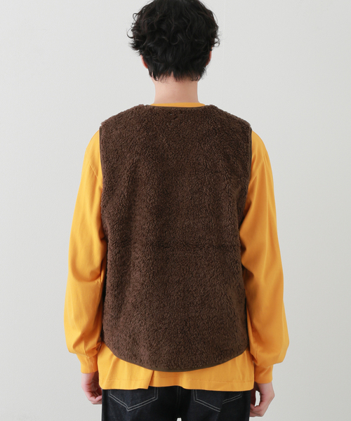 POP TRADING COMPANY(ポップトレーディングカンパニー)の「【POP TRADING COMPANY】harold reversible vest(ブルゾン・メンズ・ブラウン・LARGE/X-LARGE)」の5枚目の写真