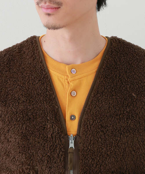 POP TRADING COMPANY(ポップトレーディングカンパニー)の「【POP TRADING COMPANY】harold reversible vest(ブルゾン・メンズ・ブラウン・LARGE/X-LARGE)」の6枚目の写真