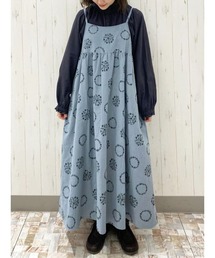 Samansa Mos2 | フロッキー花柄プリントキャミワンピース(ワンピース)