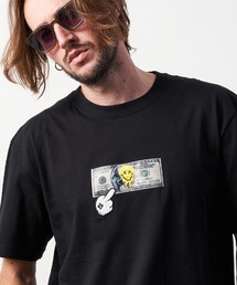 mt8090-5.6ozコットン天竺 DOLLAR パッチ SS Tシャツ