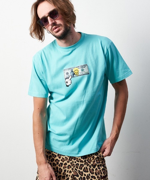 STUD MUFFIN（スタッドマフィン）の「mt8090-5.6ozコットン天竺 DOLLAR パッチ SS Tシャツ（Tシャツ/カットソー・メンズ・ホワイト/ブラック/ミント・2/4/3）」の21枚目の写真
