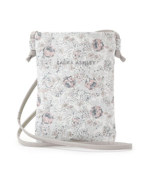 LAURA ASHLEY（ローラアシュレイ）の「クランズフォード柄 モバイルショルダー（ショルダーバッグ・レディース・グレー系・00）」の2枚目の写真