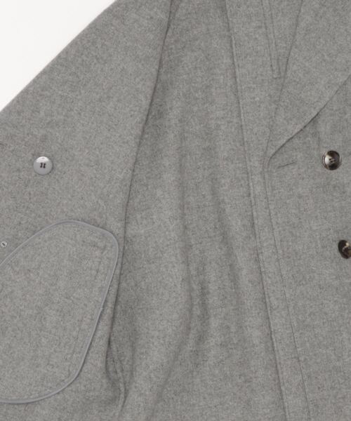 Gready Brilliant（グレディブリリアン）の「１００ｓＷクロスＰコート（ピーコート・レディース・トップグレー/アイボリー・38）」の18枚目の写真