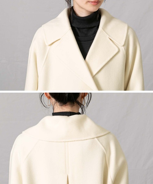 Gready Brilliant（グレディブリリアン）の「１００ｓＷクロスＰコート（ピーコート・レディース・トップグレー/アイボリー・38）」の11枚目の写真