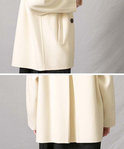 Gready Brilliant（グレディブリリアン）の「１００ｓＷクロスＰコート（ピーコート・レディース・トップグレー/アイボリー・38）」の21枚目の写真