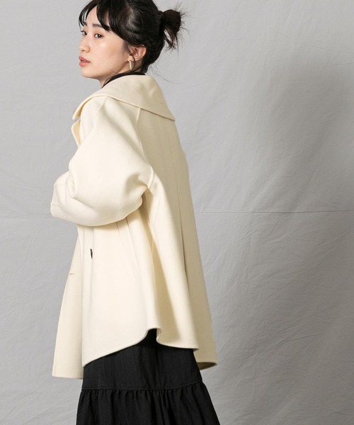 Gready Brilliant（グレディブリリアン）の「１００ｓＷクロスＰコート（ピーコート・レディース・トップグレー/アイボリー・38）」の22枚目の写真