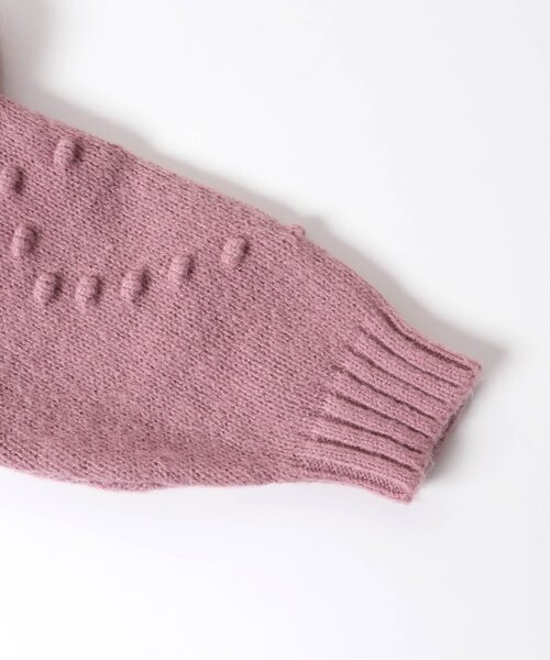 apres les cours（アプレレクール）の「ハート柄ニット（ニット/セーター・キッズ・ピンク/アイボリー・90/100/120/140）」の8枚目の写真