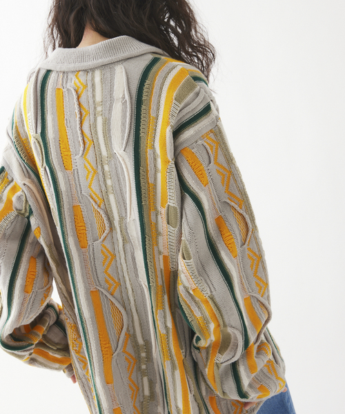 JOURNAL STANDARD relume（ジャーナルスタンダード　レリューム）の「CALIFORNIA 3D ニットシャツ（カーディガン/ボレロ・メンズ・ライトグレー/ブラック/ベージュ・LARGE/MEDIUM）」の20枚目の写真